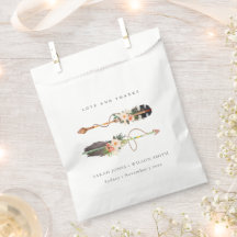 Obrigados De Casamento De Seta Floral Rustic Boho 