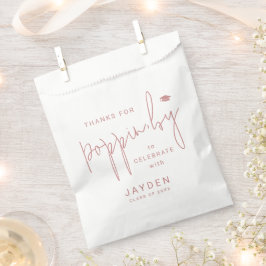 Sacolinha Obrigados de Script Rosa Dusty para Poping por Gra