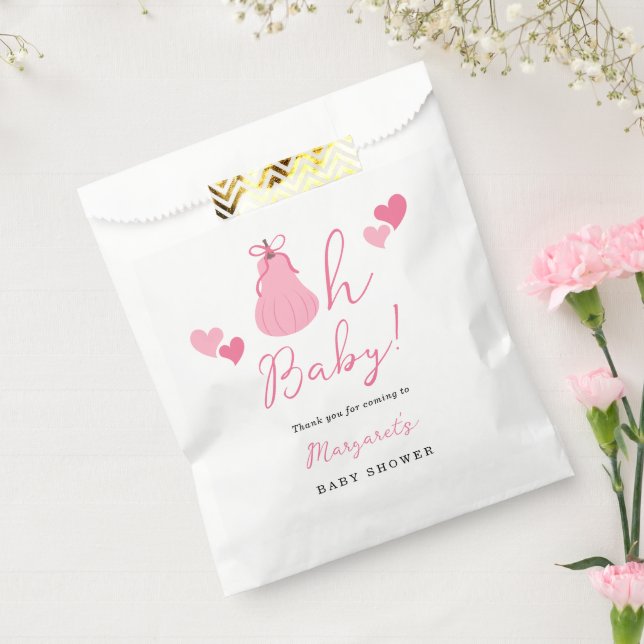 Sacolinha Oh, Arco de abóbora rosa, bebezinho, cor-de-rosa (Selado)