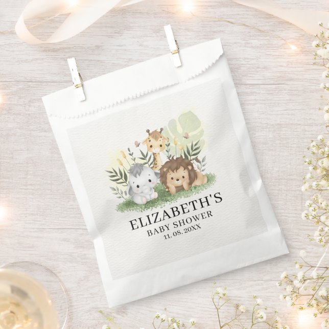 Sacolinha Oh Baby Jungle Animals Baby Shower (Cortado)