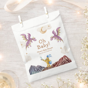 Sacolinha Oh Baby Medieval Fairytale Dragon Boy Chá de frald