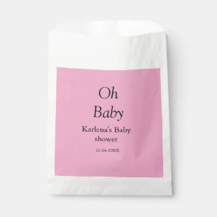 Sacolinha Oh bebê adicione nome chá de fraldas data simples 