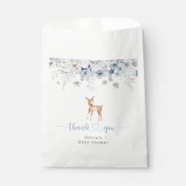 Sacolinha Oh veado é um menino chá de fraldas azul de invern