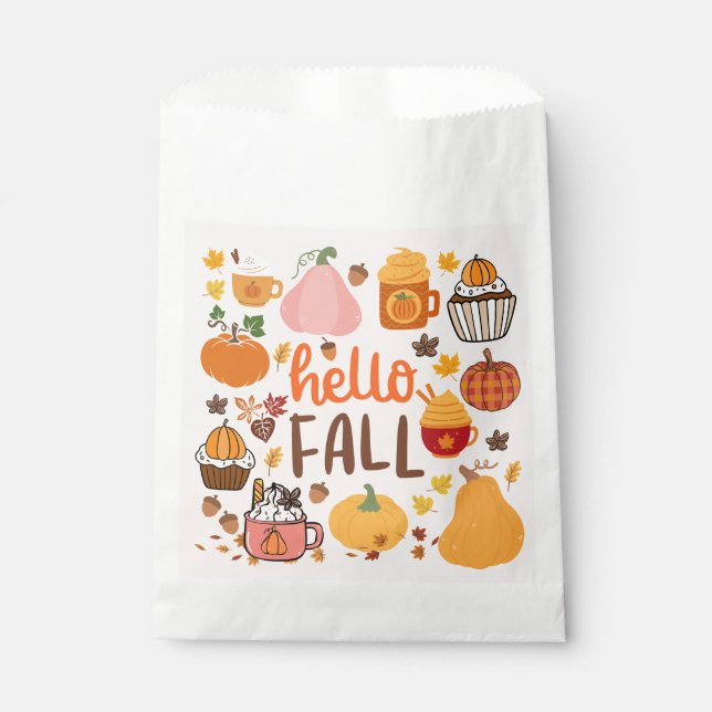 Sacolinha Olá Fall Pumpkins (Frente)