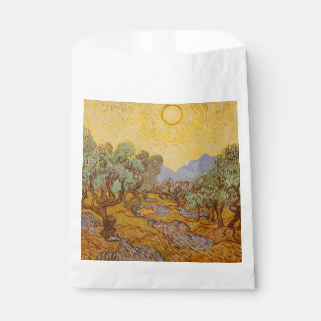 Sacolinha Oliveiras de Van Gogh Sol Amarelo Céu (Frente)