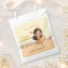 Sacolinha Orange Little Princess Ball Favor Bolsas