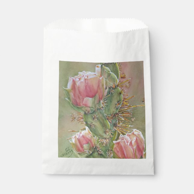 SACOLINHA ORANGE PEAR CACTUS FLOWER OBRIGADO (Frente)
