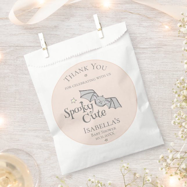 Sacolinha Orange Spooky Cute Bats Baby Halloween (Cortado)