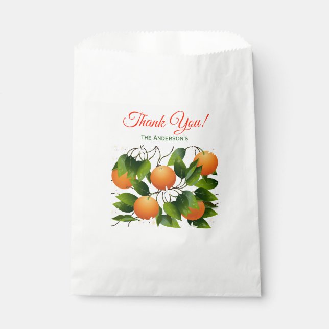 Sacolinha Orange You Sweet Citrus Fruta | Obrigado (Frente)