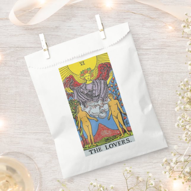 Sacolinha Os Amantes Tarot Card Começam A Ler (Cortado)