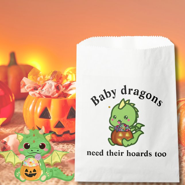 Sacolinha Os Dragões Bebês também precisam de suas capas par (Baby dragon loot bag)