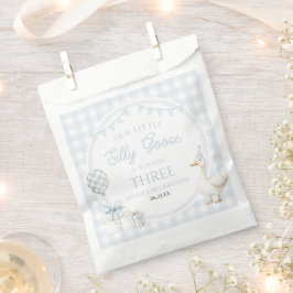 Sacolinha Our Little Silly Goose Blue Birthday Party