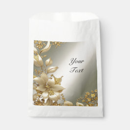 Sacolinha Ouro Floral Favor Bag