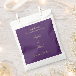 Sacolinha Ouro Roxo Beige Casamento Obrigado A Favor Bolsas