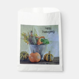 Sacolinha Outono ainda vive com abóboras, flores