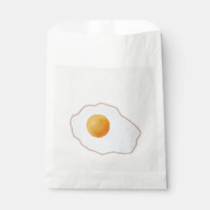 Sacolinha Ovo Frito Estilo Aquarela Minimalista Arte Prin