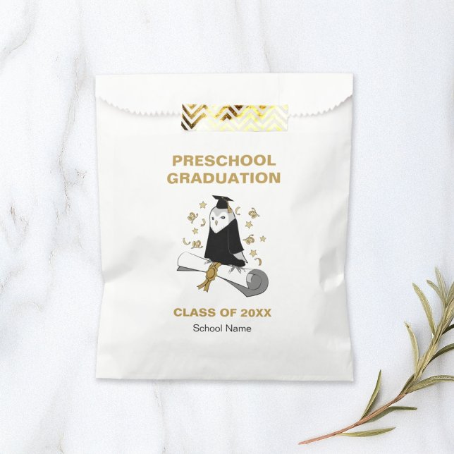 Sacolinha Owl Preschool/Festa de formatura do jardim de infâ (Criador carregado)