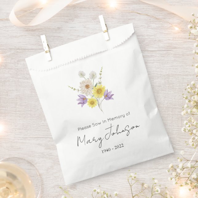 Sacolinha Pacote de Sementes de Flores Silvestres Simples Fu (Cortado)