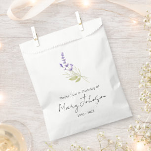 Sacolinha Pacote de Sementes de Lavanda Simples Funeral