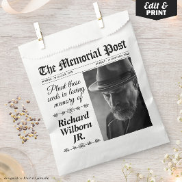 Sacolinha Pacote de Sementes de Memorial Personalizado Funer