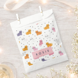 Sacolinha Padrão de Cat Playful Personalizado com Bolinhas