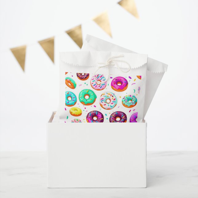 Sacolinha Padrão de donuts de creme delicioso (Festa)