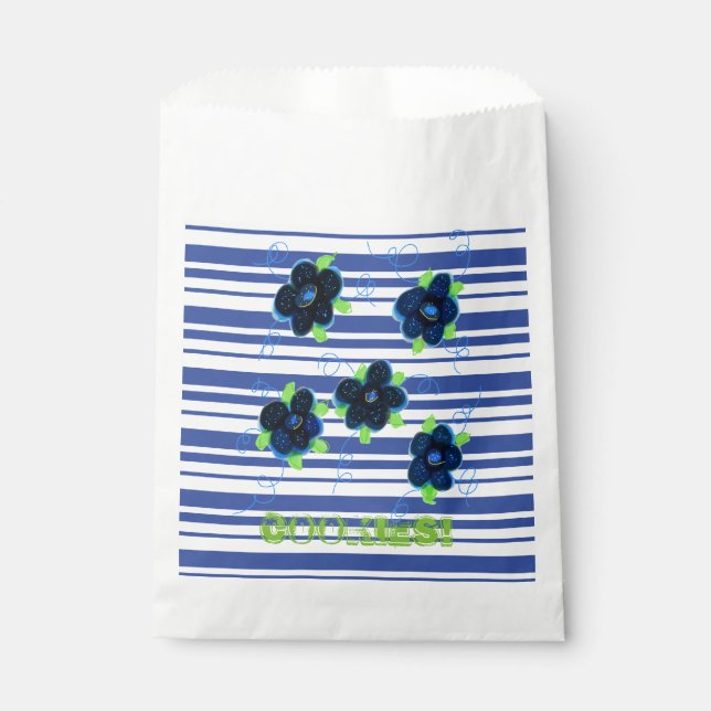 Sacolinha Padrão de Faixa Azul (Frente)