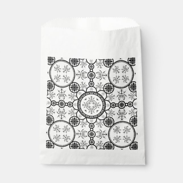 Sacolinha padrão de linha de azulejo escaravelho (Frente)