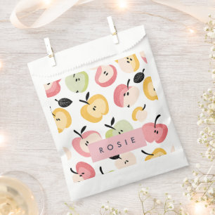 Sacolinha Padrão de Maçã Cortante Personalizado