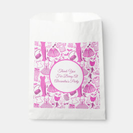 Sacolinha Padrão de Moda Rosa e Rosa Quente de Barbiecore