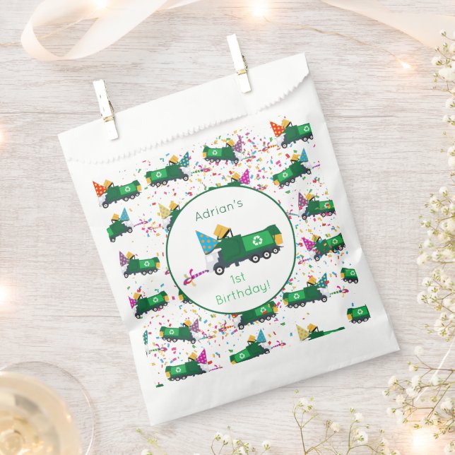 Sacolinha Padrão do Partido do Caminhão de Lixo do Reciclage (Cortado)