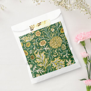 Sacolinha Padrão Floral William Morris Cherwell Verde