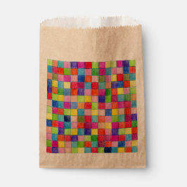 Sacolinha Padrão Geométrico Quadrado de Papel Gráfico Colori