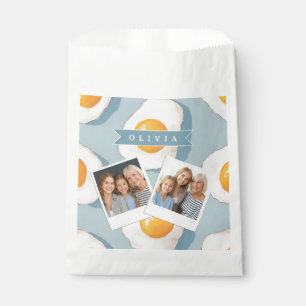 Sacolinha Padrão Personalizado de Ovo Frito Divertido Azul E
