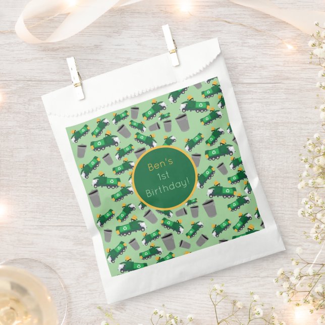 Sacolinha Padrão Personalizado do Caminhão de Lixo do Recicl (Cortado)