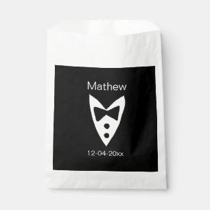 Sacolinha padrinho adicionar nome ano camisa gravata borbole