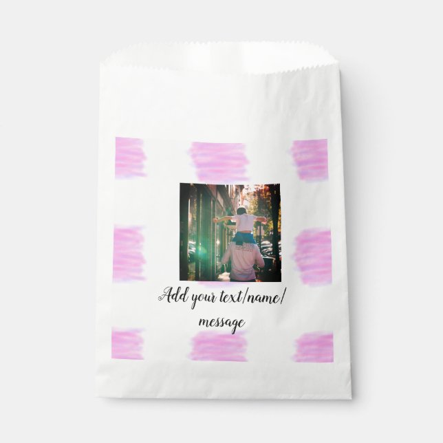 Sacolinha Pai filho água-marinha roxa adicionar imagem te (Frente)