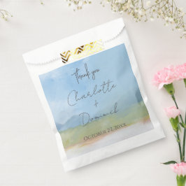 Sacolinha Paisagem Pintada do Céu Azul Moderna Obrigado