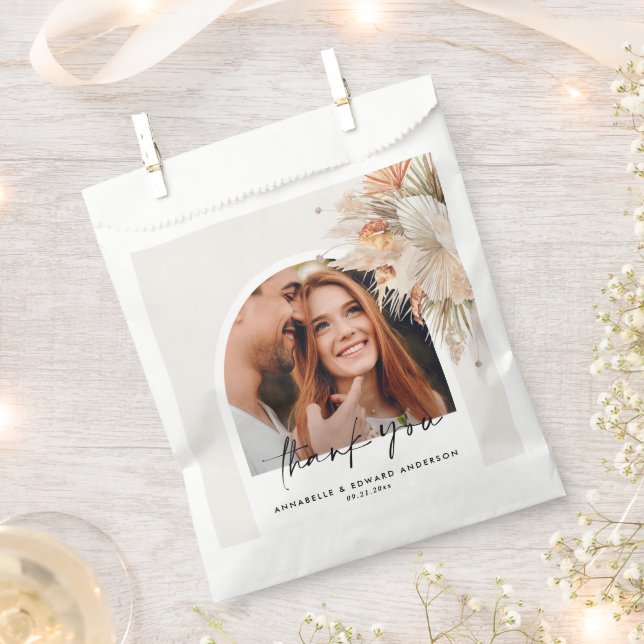 Sacolinha Pampas modernas de fotografia de arco botânico nat (Cortado)