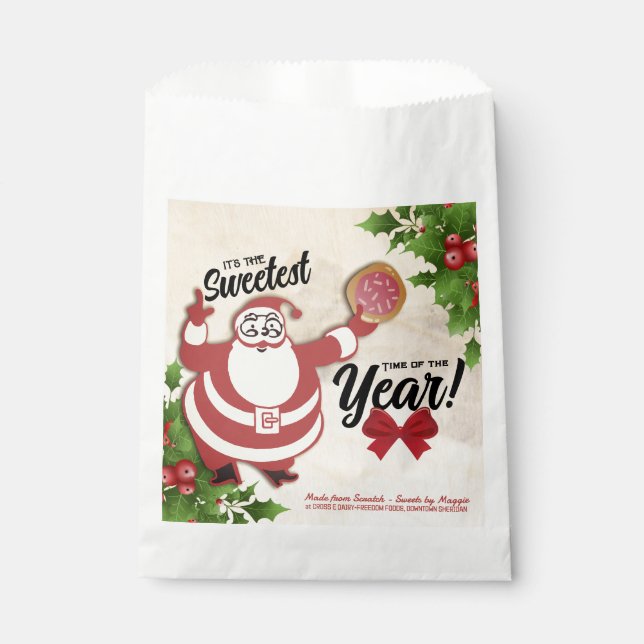 Sacolinha Panificação trata biscoitos de Natal de bolsas per (Frente)