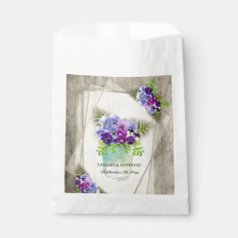 Sacolinha Pansias Russas Geométricas no Casamento Mason Jar