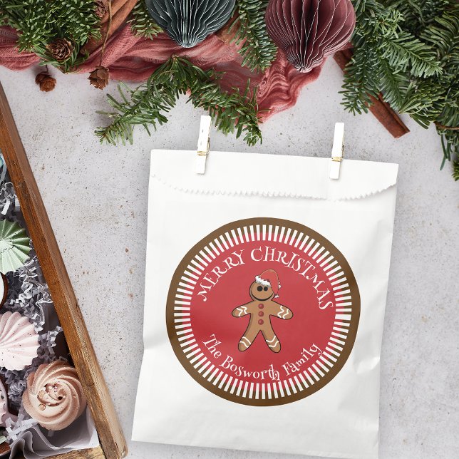 Sacolinha Pão de Gengala com Papai Noel Feliz Natal (Criador carregado)