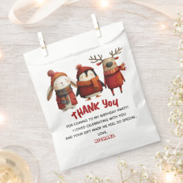 Sacolinha Papais noeis Animais Festivos Aniversário de crian