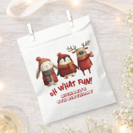 Sacolinha Papais noeis Animais Festivos Xmas Festas de anive