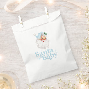Sacolinha Papais noeis azuis chá de fraldas de natal de bebê
