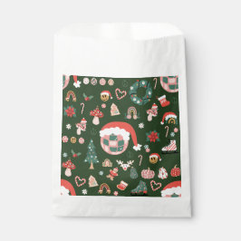 Sacolinha papais noeis de bola de discoteca de natal