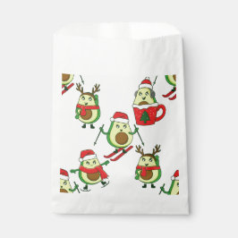 Sacolinha papais noeis de esqui feios de abacate de natal