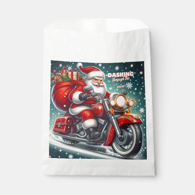 Sacolinha Papais noeis de motocicleta (Frente)