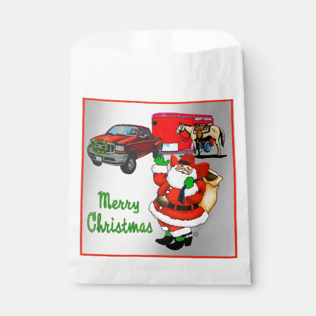 Sacolinha Papais noeis de Trailer de Caminhão do Rodeio Ocid (Frente)