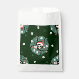 Sacolinha papais noeis de wreath de natal dos anos 70